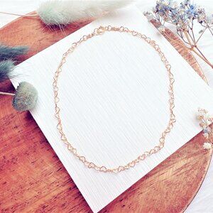 New Minimalist Heart Chain Anklet | 14k Gold Filled